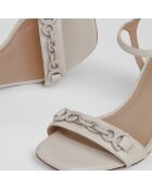 Sandales en Cuir Ivonne blanches - Talon 8.5 cm