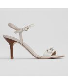 Sandales en Cuir Ivonne blanches - Talon 8.5 cm