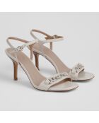 Sandales en Cuir Ivonne blanches - Talon 8.5 cm