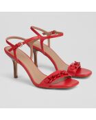 Sandales en Cuir Ivonne rouges - Talon 8.5 cm