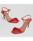 Sandales en Cuir Ivonne rouges - Talon 8.5 cm