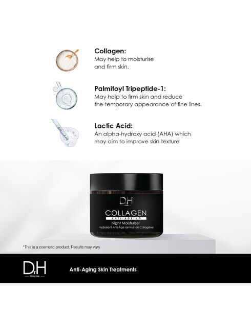 Collageen nachtcrème tegen veroudering - 60 ml