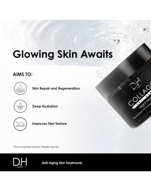 Collageen nachtcrème tegen veroudering - 60 ml