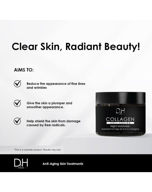 Collageen nachtcrème tegen veroudering - 60 ml