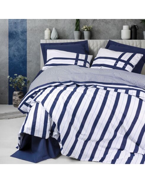 Parure housse de couette Nifty bleu foncé