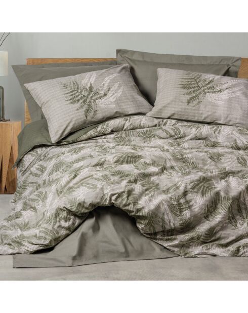Parure housse de couette Frond kaki
