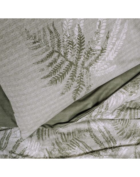 Parure housse de couette Frond kaki