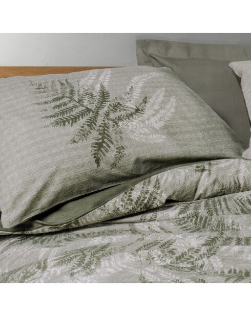 Parure housse de couette Frond kaki