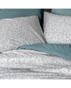 Parure housse de couette June menthe