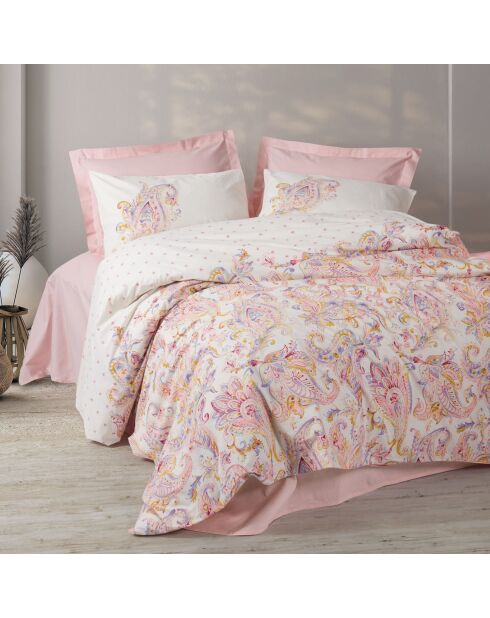 Parure housse de couette Muna rose