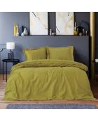 Parure housse de couette en satin de coton Elegant verte