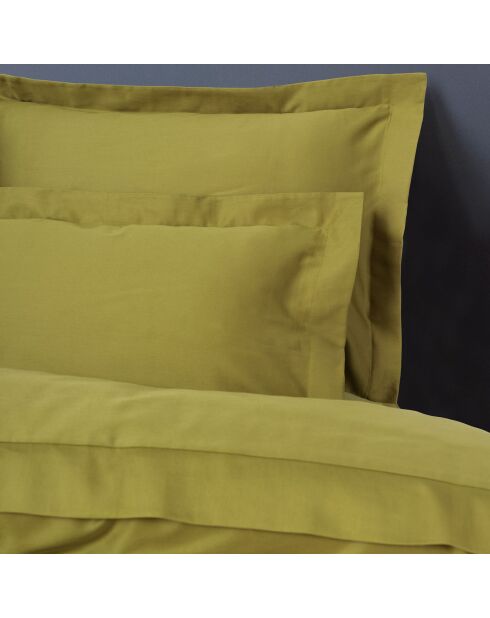 Parure housse de couette en satin de coton Elegant verte