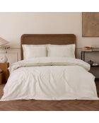 Parure housse de couette en satin de coton Elegant beige