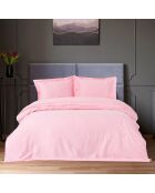 Parure housse de couette en satin de coton Elegant rose