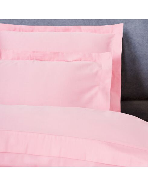Parure housse de couette en satin de coton Elegant rose