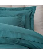 Elegantes Bettbezug-Set aus Baumwollsatin in Petrolblau