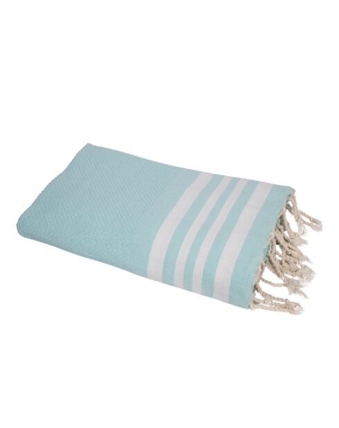 Fouta Newport Watergroene honingraat - 200x100 cm