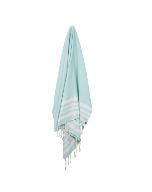 Fouta Newport Watergroene honingraat - 200x100 cm