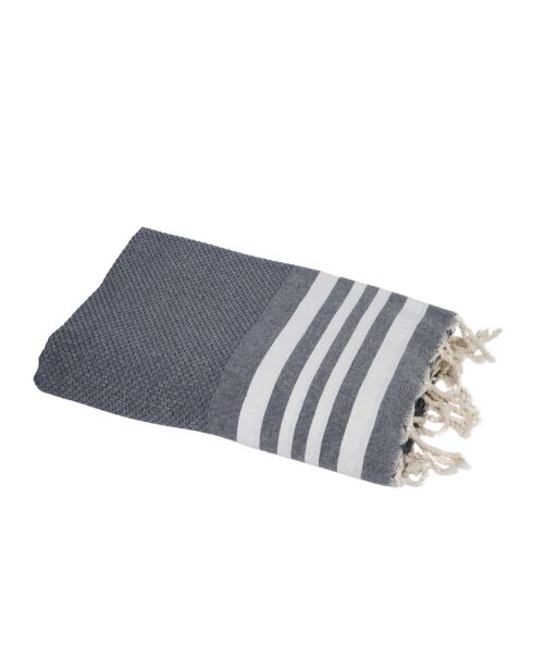 Fouta Newport Honeycomb Mittelgrau - 200x100 cm