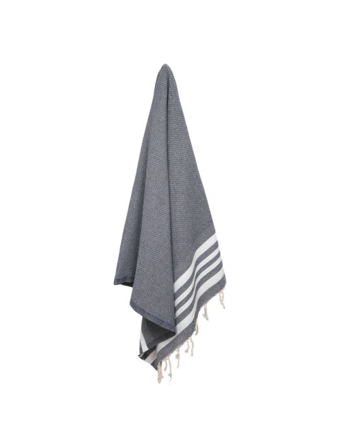 Fouta Newport Honeycomb Mittelgrau - 200x100 cm