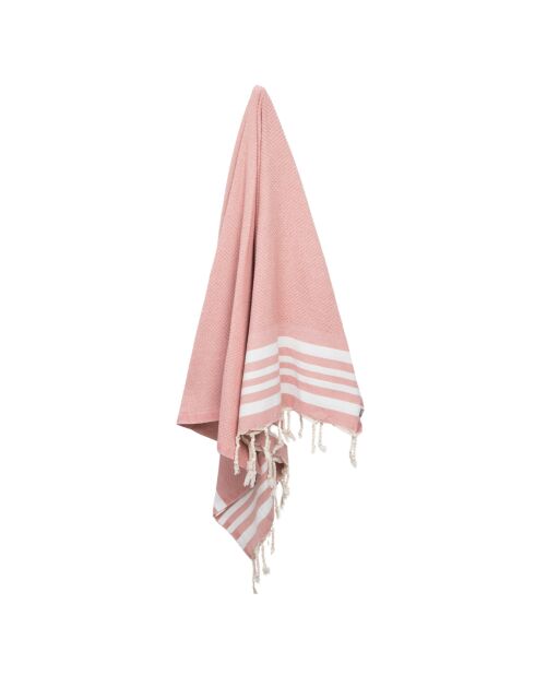 Fouta Newport Honeycomb puderrosa - 200x100 cm