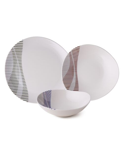 Service de table en Porcelaine beige - 24 pièces