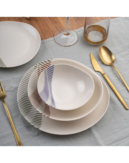 Service de table en Porcelaine beige - 24 pièces