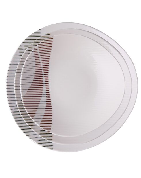 Servizio da tavola in porcellana beige - 24 pezzi