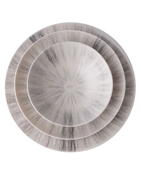 Service de table en Porcelaine multicolore - 24 pièces