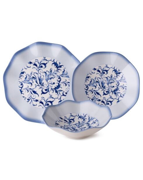 Service de table en Porcelaine multicolore - 24 pièces