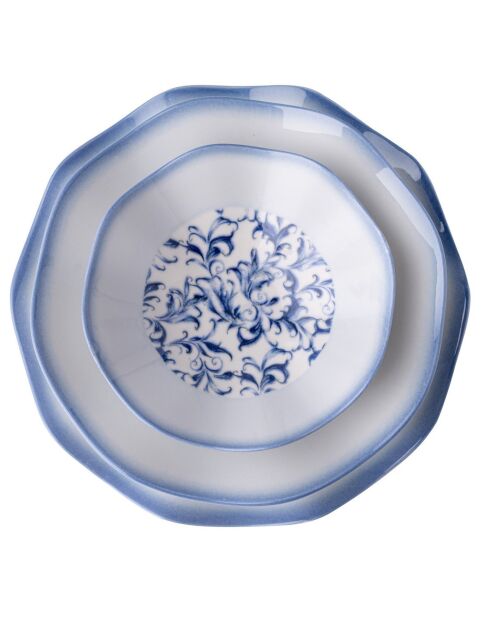Service de table en Porcelaine multicolore - 24 pièces