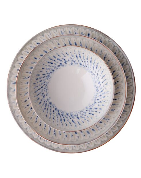 Set de vajilla de porcelana multicolor - 24 piezas