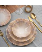 Service de table en Porcelaine multicolore - 24 pièces