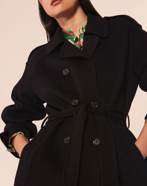 Manteau en Laine mélangée Ivane nuit