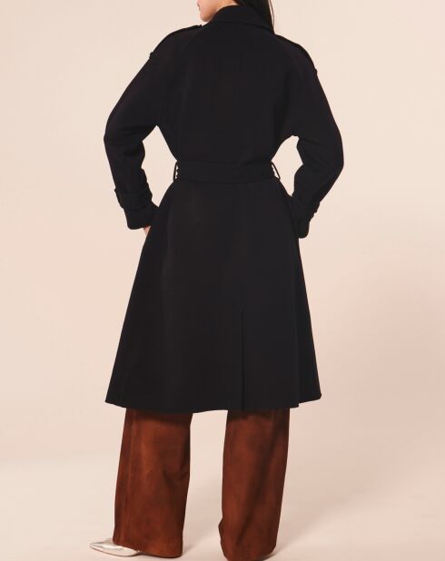 Manteau en Laine mélangée Ivane nuit