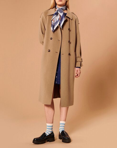 Manteau en Laine mélangée Ivane beige