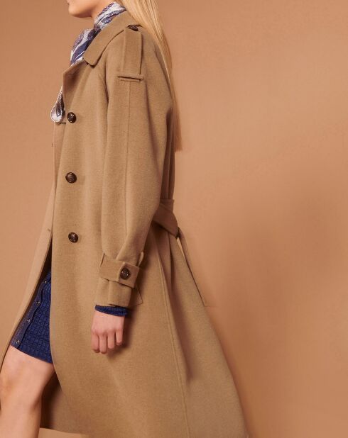 Manteau en Laine mélangée Ivane beige