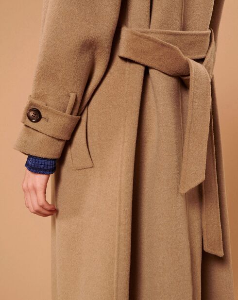 Manteau en Laine mélangée Ivane beige