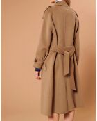 Manteau en Laine mélangée Ivane beige