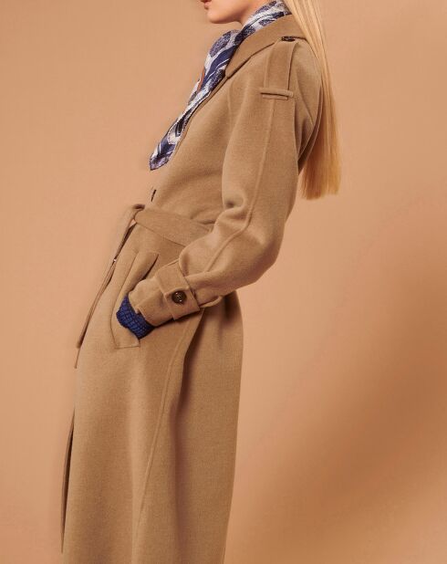 Manteau en Laine mélangée Ivane beige