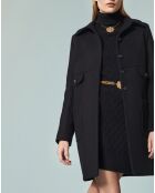 Manteau en Laine mélangée Maja bleu nocturne