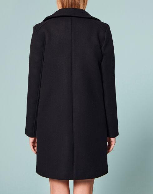 Manteau en Laine mélangée Maja bleu nocturne