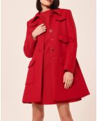 Manteau en Laine mélangée Marin rouge