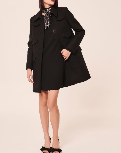 Manteau en Laine mélangée Marin noir