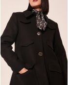 Manteau en Laine mélangée Marin noir