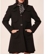 Manteau en Laine mélangée Marin noir