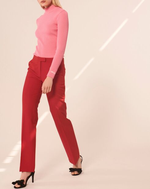 Peter rode broek van wolmix