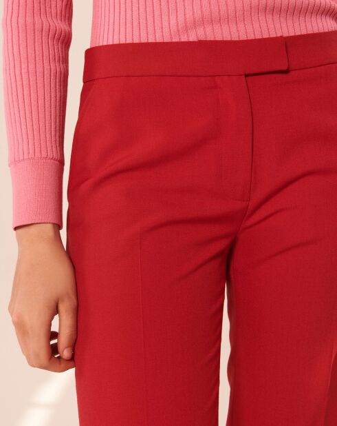 Peter rode broek van wolmix