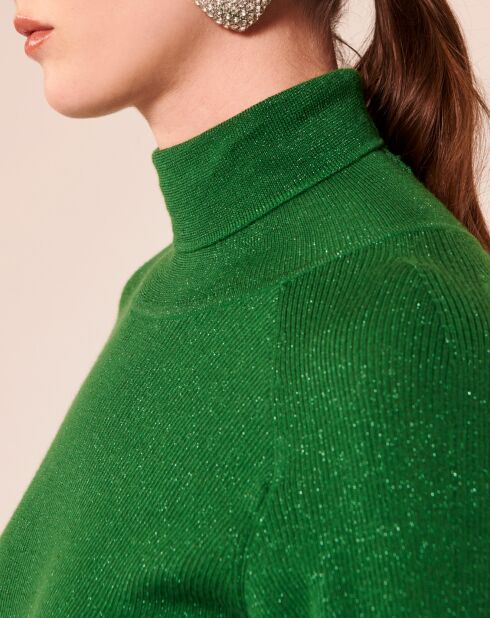 Pull en Laine mélangée Precious vert émeraude