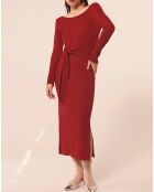 Robe 100% Laine Mérinos Romie rouge